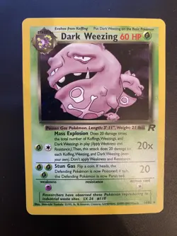 Pokemon TCG Dark Weezing Team Rocket 14/82 Holo Rare MP. - Image 1