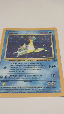 Lapras Holo - 1999 Fossil Set - WOTC Vintage Pokemon Card - LP Condition - Image 2