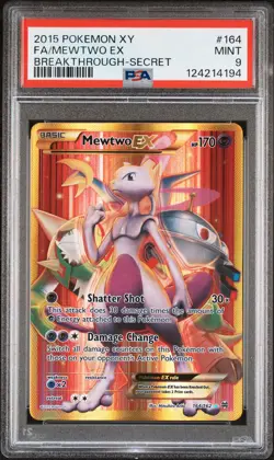 Mewtwo EX 164/162 Full Art Pokemon XY Breakthrough 164 MINT PSA 9 - Image 1