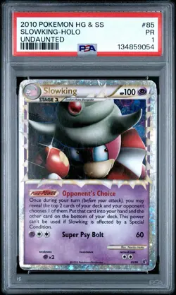 PSA 1 Slowking HG & SS Undaunted 85/90 Holo Foil 2010 Pokemon PR - Image 1