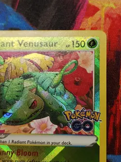 Pokemon TCG Radiant Venusaur 004/078 Pokemon GO Holo - Image 3