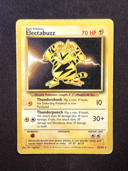 Pokemon TCG - Electabuzz 20/102 - Rare Unlimited Base Set Unlimited [Light Play] - Image 1