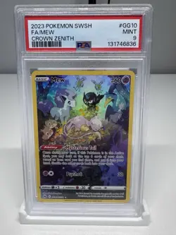 Mew GG10/GG70 - Crown Zenith: Galarian Gallery Holo Pokemon 2023 PSA 9 - Image 1