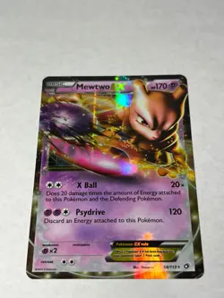 Mewtwo EX 54/113 Holo Rare EX Legendary Treasures Pokemon Lightly Played - Image 1