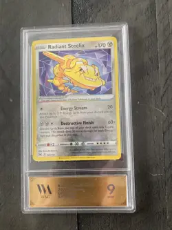 2022 PSA 9 MINT Radiant Steelix 124/196 Pokemon TCG SWSH Lost Origin - Image 1