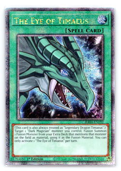 LP The Eye of Timaeus RA04-EN192 Quarter Century Secret Rare 1st Edition Yugioh - Image 1