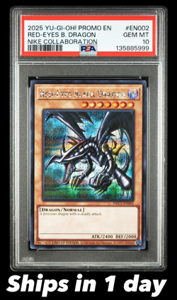 PSA 10 Yu-Gi-Oh! RED-EYES BLACK DRAGON NIKE COLLABORATION EN002 PROMO 2025 Japan - Image 1