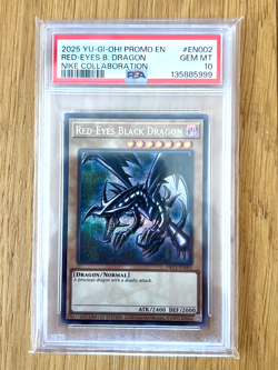 PSA 10 Yu-Gi-Oh! RED-EYES BLACK DRAGON NIKE COLLABORATION EN002 PROMO 2025 Japan - Image 2