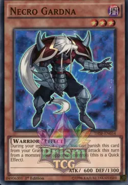 1st ed Necro Gardna super rare THSF-EN034 Yugioh - Image 1