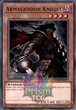 1st Ed Armageddon Knight SDSH-EN017 Yugioh - Image 1