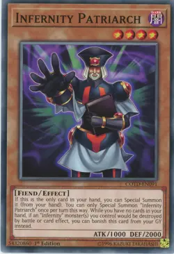 Yugioh Infernity Patriarch COTD-EN091 Common 1st Ed NM x3 Play Set - Image 1