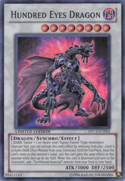 Yugioh Hundred Eyes Dragon DPC5-EN003 Super Rare NM - Image 1