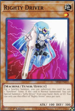 1X NM Righty Driver - SR10-EN019 - Common 1st Edition - yugioh tcg - Image 1