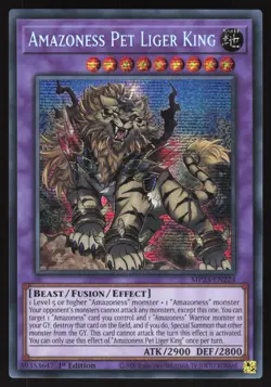 Amazoness Pet Liger King - MP23-EN224 - Prismatic Secret Rare 1st Edition Yugioh - Image 1