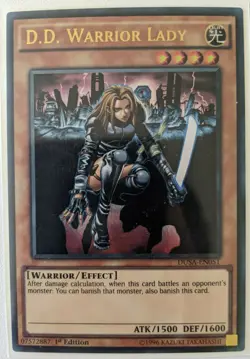 YuGiOh D.D. Warrior Lady Ultra Rare 1st Edition DUSA-EN051 NM - Image 1