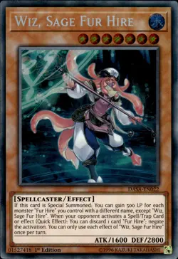 Wiz, Sage Fur Hire - Secret Rare 1st Edition DASA-EN022 - LP - YuGiOh - Image 1