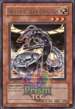1st ed Proto-Cyber Dragon rare SOI-EN010 Yugioh - Image 1