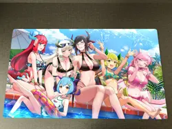 WVICM CCG Playmat Dragonmaid Girls TCG Trading Card Game Mat Desk Pad Free Bag - Image 1
