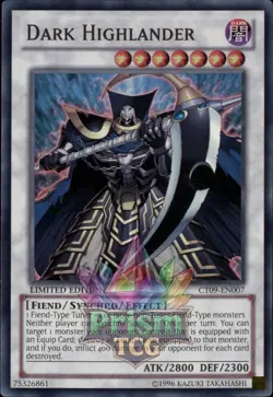 Dark Highlander super rare CT09-EN007 Yugioh - Image 1