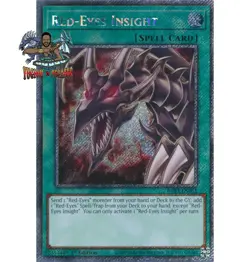 Yugioh! 1x Red-Eyes Insight RA03-EN061 Platinum Secret Rare 1st Ed NM - Image 1
