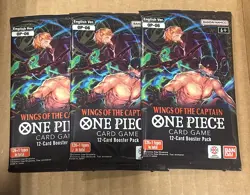 3x One Piece OP-06 Wings Of The Captain Booster Pack English New Sealed - Image 1