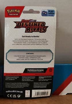 Pokemon TCG: Destined Rivals Blister Pack and Promo Coin Cards Collectors SEALED - Image 2