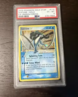 Pokemon Suicune Gold Star EX Unseen Forces Ultra Rare Holo Card #115 - Image 3