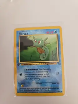 Horsea 1st Edition Fossil Common Pokemon TCG Card 49/62 - Image 1