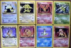 Pokemon TCG Vintage 8 Card Lot LP Snorlax, Electabuzz, Moltres, Scyther, Lapras - Image 1