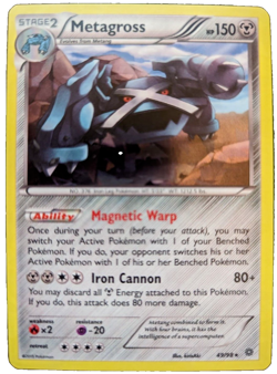 Metagross 49/98 Cracked Ice Holo Promo Ancient Origins Pokemon Card NM - Image 1