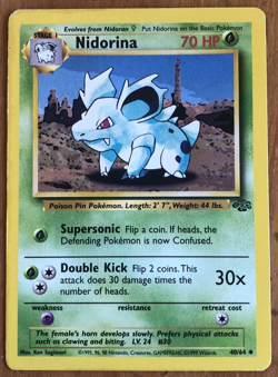 Nidorina 40/64 - Pokemon TCG Card Jungle Set 1999 WOTC Vintage - Image 1