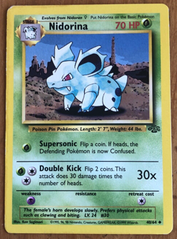 Nidorina 40/64 - Pokemon TCG Card Jungle Set 1999 WOTC Vintage - Image 2