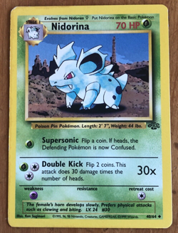 Nidorina 40/64 - Pokemon TCG Card Jungle Set 1999 WOTC Vintage - Image 3