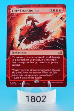 MTG Fiery Emancipation Wilds of Eldraine: Enchanting Tales Foil #42 - Image 1