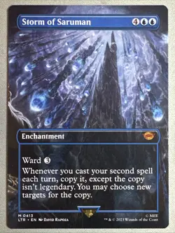 MTG / Storm of Saruman / LTR / #413 / Regular (Borderless) / Mythic / NM - Image 1
