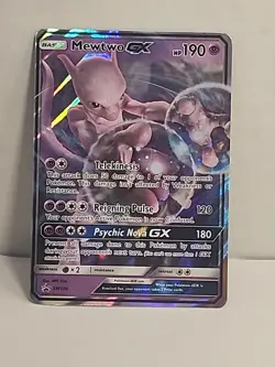 Pokemon Mewtwo GX SM196 Black Star Promo Holo Ultra Rare Card - Image 1