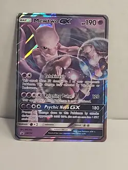 Pokemon Mewtwo GX SM196 Black Star Promo Holo Ultra Rare Card - Image 2