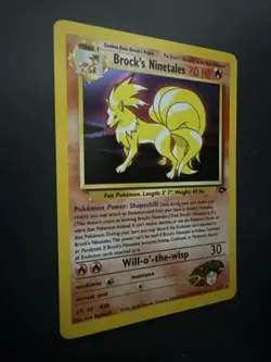Pokemon TCG Brock's Ninetales Unlimited Holo Rare Card Gym Challenge 3/132 NM+ - Image 2