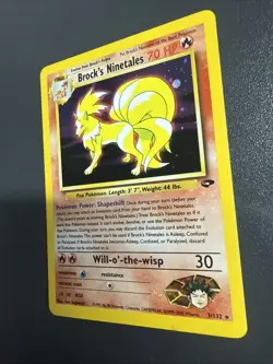 Pokemon TCG Brock's Ninetales Unlimited Holo Rare Card Gym Challenge 3/132 NM+ - Image 3