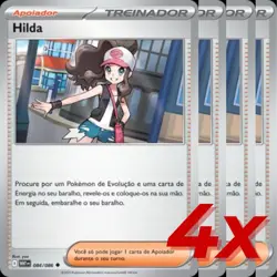 4x Hilda Trainer 084/086 Playset Pokemon White Flare Regular English - Image 1