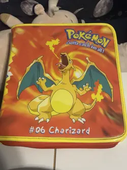 Pokemon Charizard #06 Vinyl 3 Ring School Binder (Nintendo, 1998) Vintage - Image 1