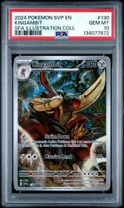 2024 POKEMON SVP EN-SV BLACK STAR PROMO #130 KINGAMBIT PSA 10 - Image 1