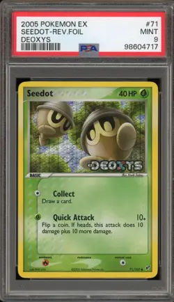 Pokemon Seedot EX Deoxys Reverse Holo #71 PSA 9 Mint - Image 1