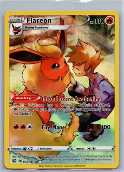 Pokemon TCG Flareon - SWSH09: Brilliant Stars Trainer Gallery TG01/TG30 NM - Image 1