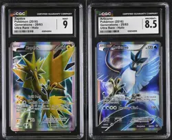 2016 Pokemon Generations ZAPDOS & ARTICUNO Full Art Holo - CGC Sequential Grade - Image 1