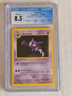 Pokemon 1999 Base Set 1st Edition Shadowless Haunter 29/102 - CGC 8.5 - Image 1