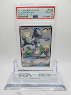 2019 POKEMON Mewtwo GX SV59/SV94 Hidden Fates: Shiny Vault Holo PSA10 - Image 1