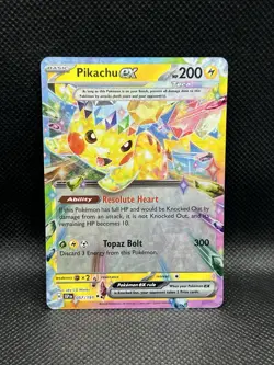 Pikachu ex 057/191 DOUBLE RARE HOLO Surging Sparks Sv08 Pokemon English Foil TCG - Image 1