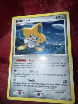 Pokemon 2009 Jirachi LV. 39 Holo Rare Rising Rivals #7/111 - Image 1