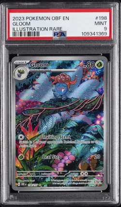 2023 POKEMON OBF EN-OBSIDIAN FLAMES ILLUSTRATION RARE #198 GLOOM PSA 9 - Image 1
